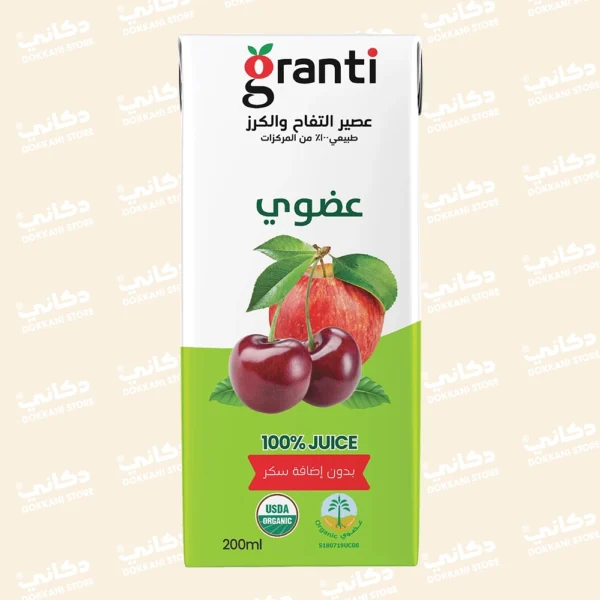 Granti Juice Organic Apple Cherry 200ml 1